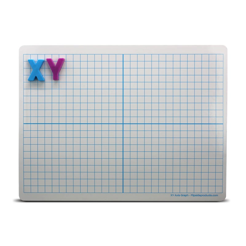 Flipside Products Dry Erase Learning Mat, Two-Sided XY Axis/Plain, 9"" x 12"", Pack of 12 - Image 2
